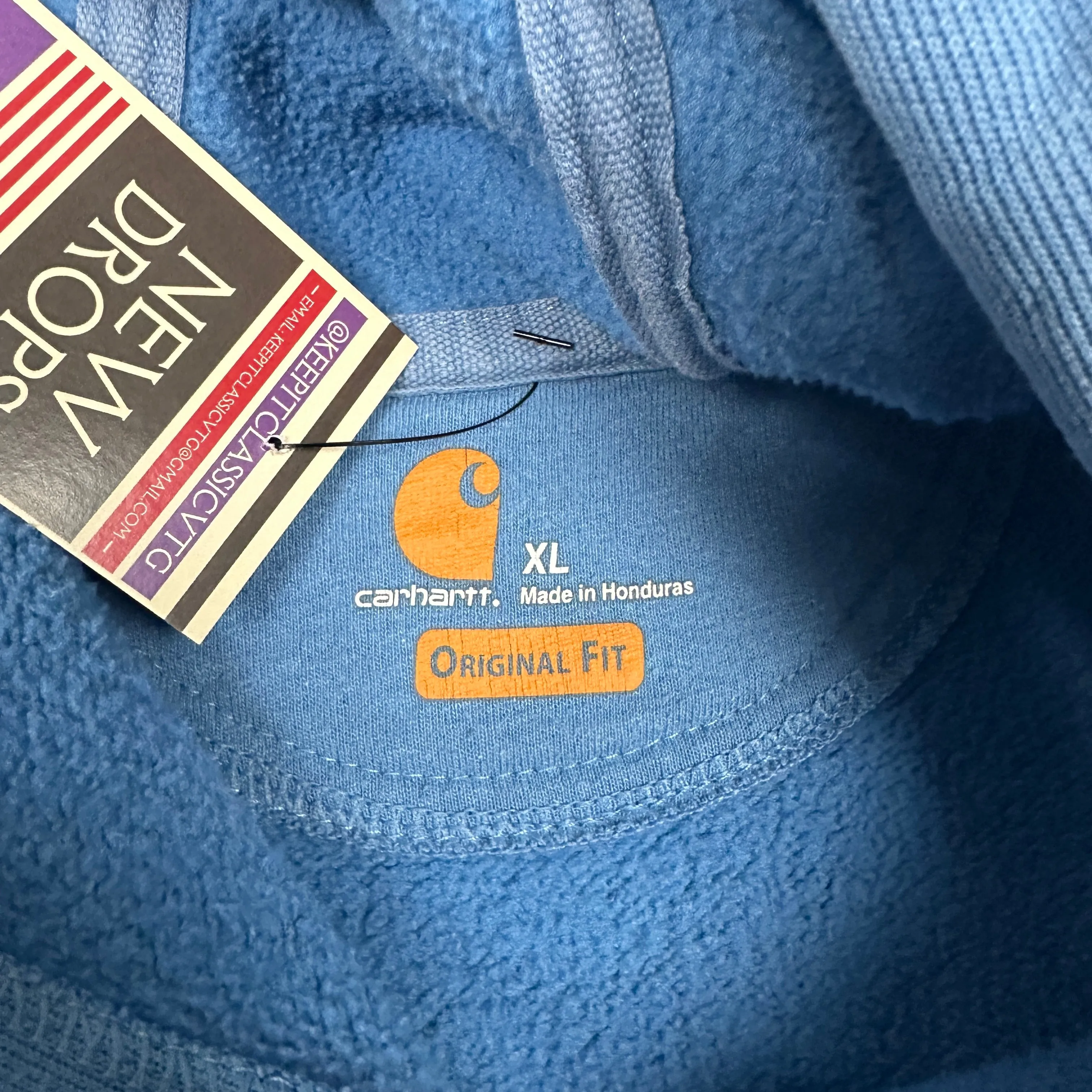 00s Sky Blue Carhartt Essential Hoodie XL V48