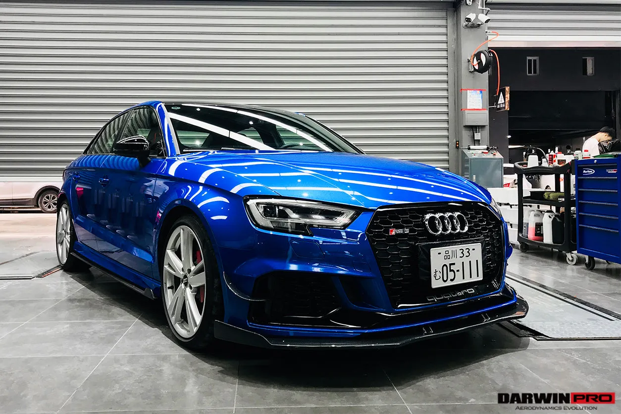 2019-2020 Audi RS3 BKSS Style Carbon Fiber Side Skirts Under Board