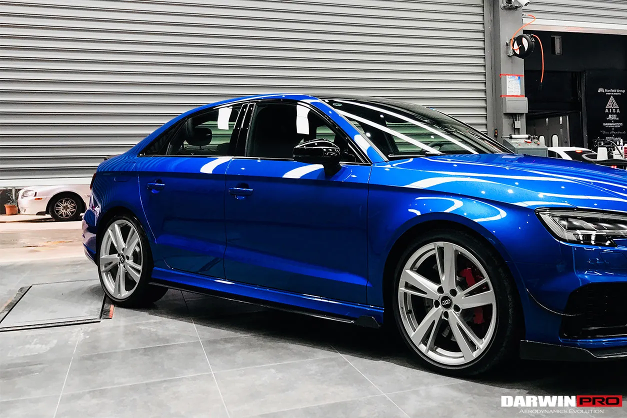 2019-2020 Audi RS3 BKSS Style Carbon Fiber Side Skirts Under Board