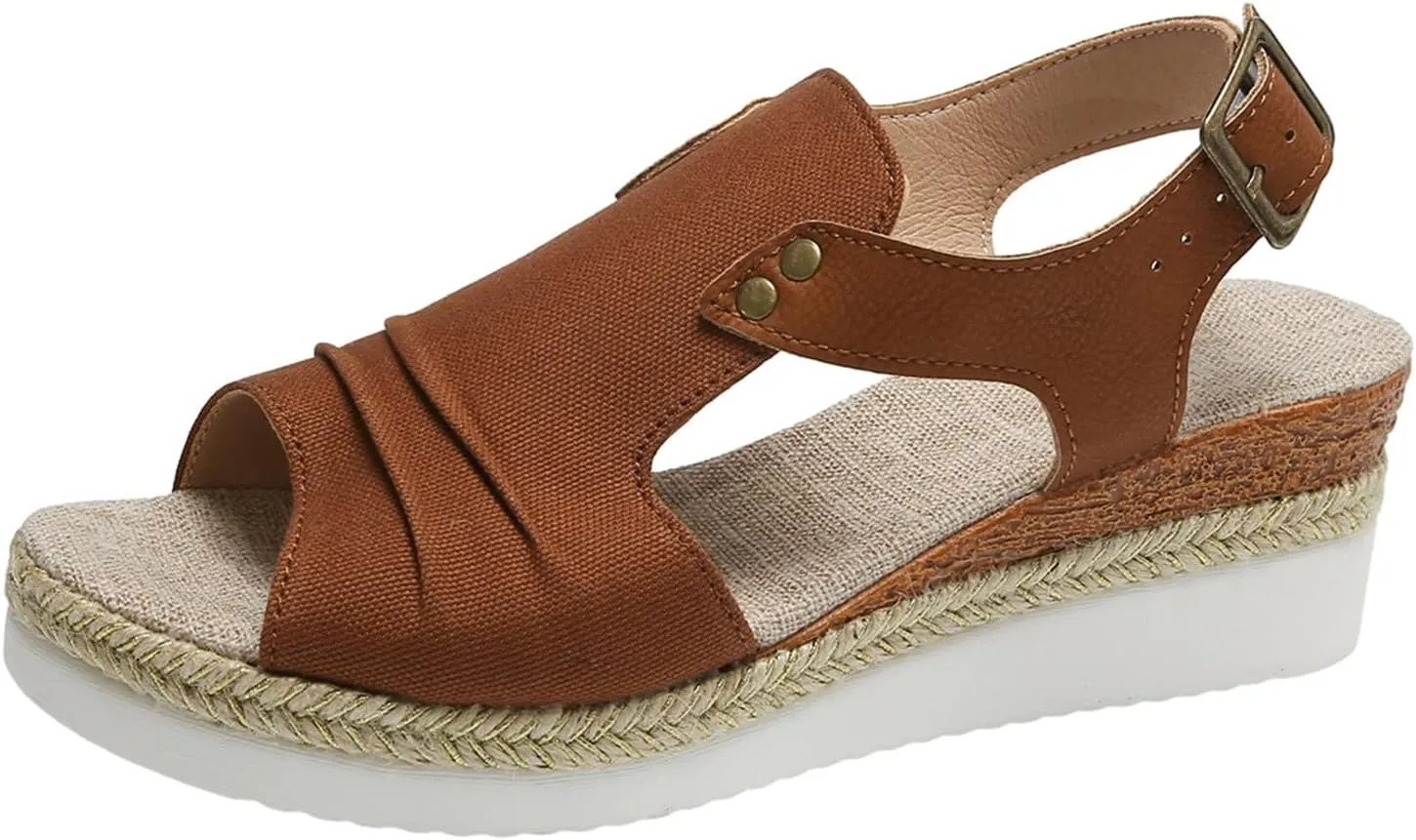 Beach Platform Sandals for Women Wedge Bohemian Summer Dressy Wedges Open Toe Beach Espadrille Sandals Ankle Strap