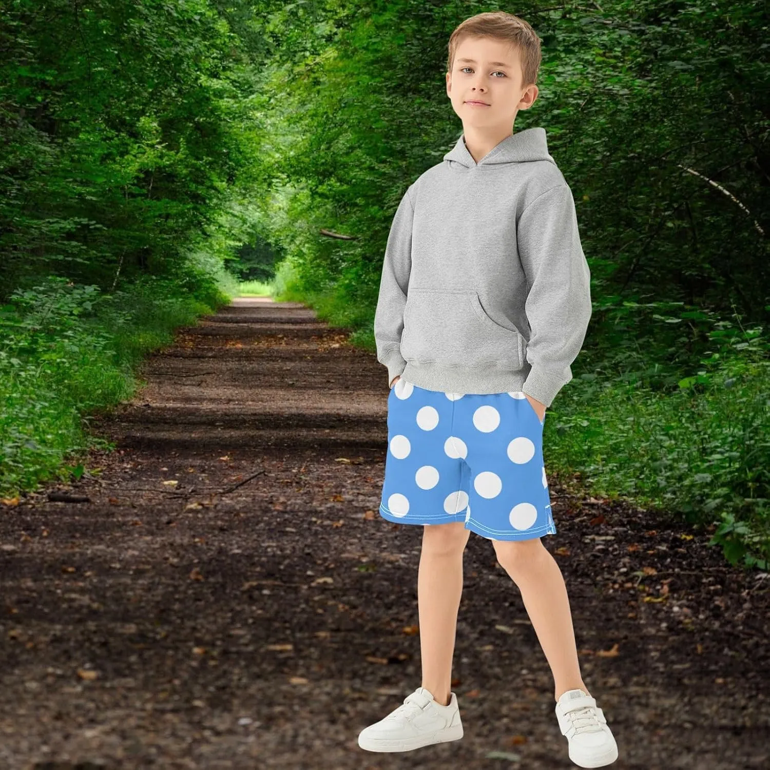 Boys Athletic Shorts Size 7-15 Boys' Casual Shorts with Pockets Elastic Waist Summer Kids Bottom for Sports Homewear
