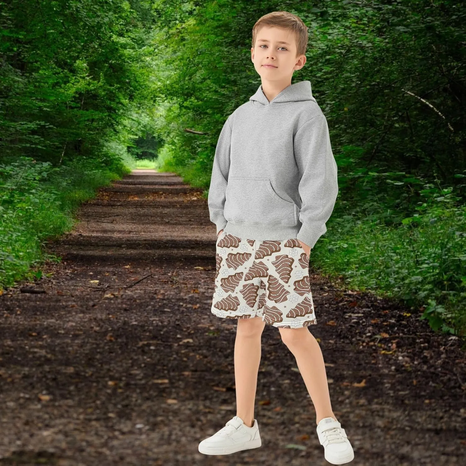 Boys Athletic Shorts Size 7-15 Boys' Casual Shorts with Pockets Elastic Waist Summer Kids Bottom for Sports Homewear