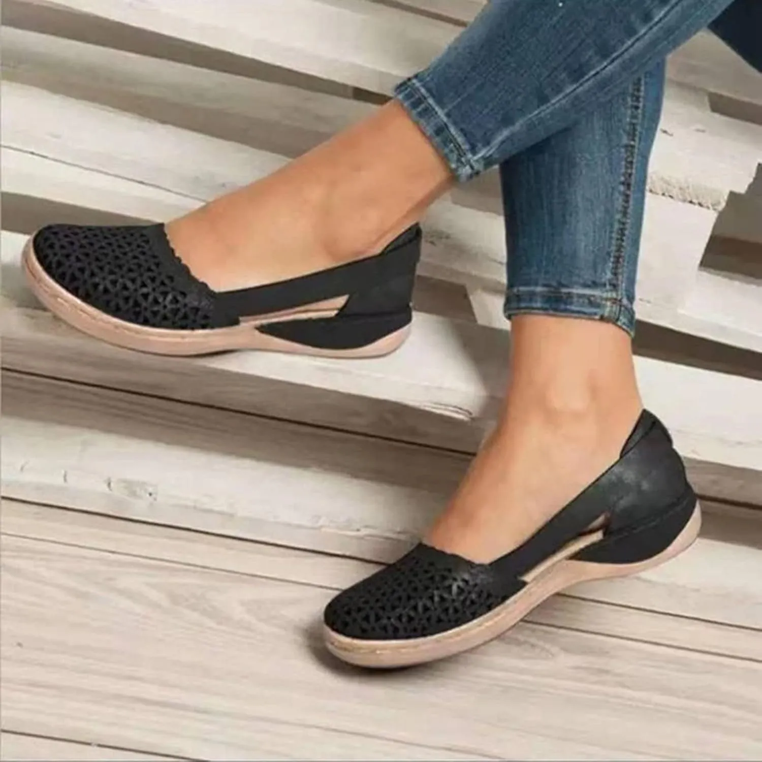 Cathalem Sandals For Women Casual Summer Women's Ultra-Comfy Wedge Sandals Premium Orthopedic Open Toe Sandals