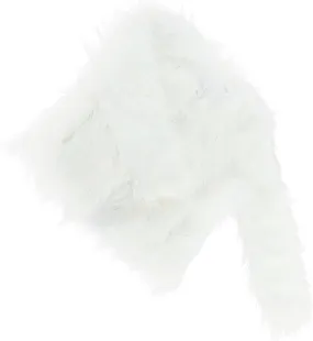 Didiseaon Christmas LED Faux Fur Coat Xxl White Light Up Fur Jacket for Nightclub Stage Performances Unique Holiday Costume for Parties and Festivities