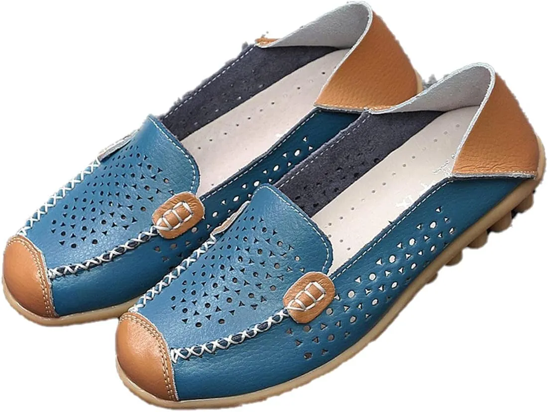 DirraBra owlkay Women's Fashion Breathable Loafers Slip On Casual Walking Shoes Moccasin Comfortable Lightweight Non-Slip Boat Shoes