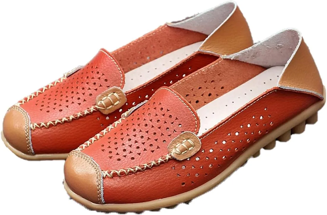 DirraBra owlkay Women's Fashion Breathable Loafers Slip On Casual Walking Shoes Moccasin Comfortable Lightweight Non-Slip Boat Shoes