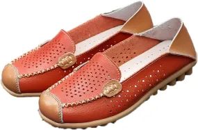 DirraBra owlkay Women's Fashion Breathable Loafers Slip On Casual Walking Shoes Moccasin Comfortable Lightweight Non-Slip Boat Shoes