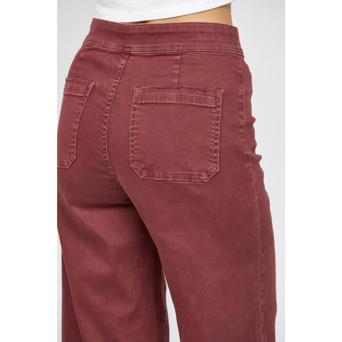 High Rise Wide Colored Denim in Roux
