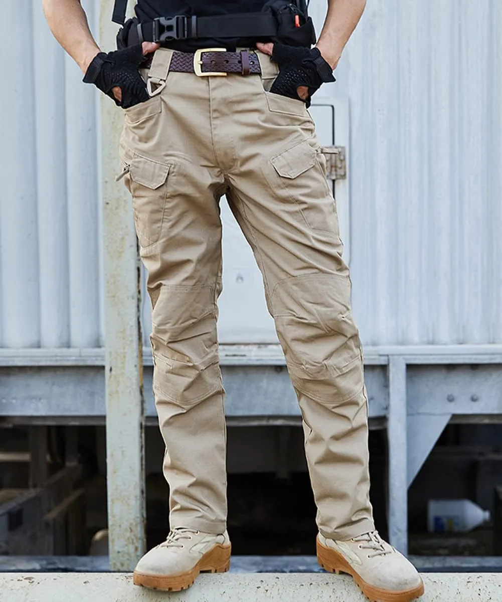 Men's Outdoor Cargo Work Trousers Tactical Pants Ripstop Combat Trousers Hiking Pants Men Waterproof Climbing Pants