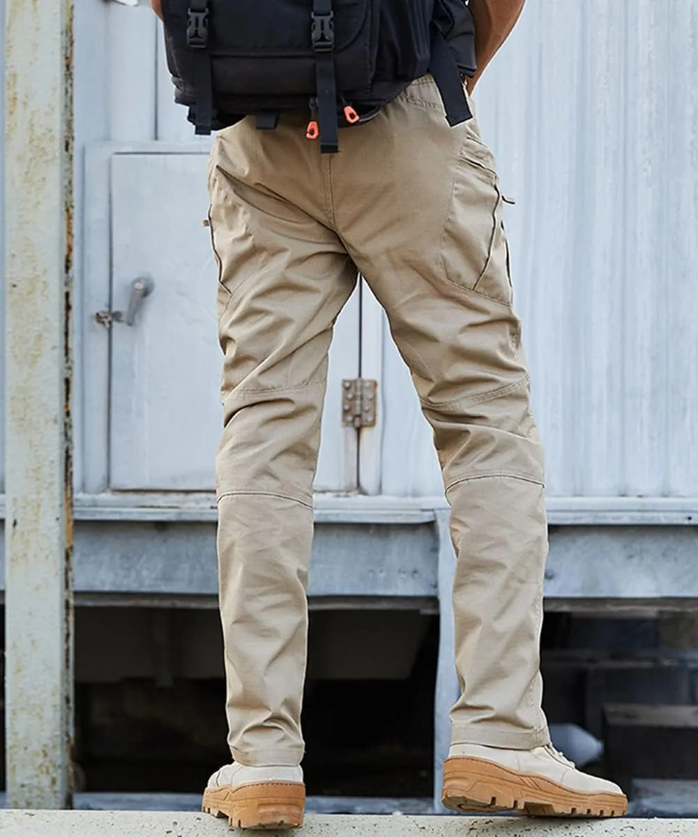Men's Outdoor Cargo Work Trousers Tactical Pants Ripstop Combat Trousers Hiking Pants Men Waterproof Climbing Pants