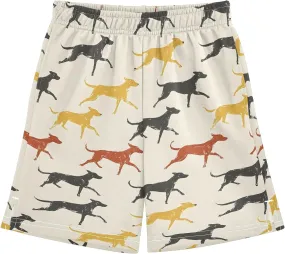 Running Hound Pattern Boys' Shorts Pants Summer Lounge Bottoms Boys Elastic Waist with Pockets