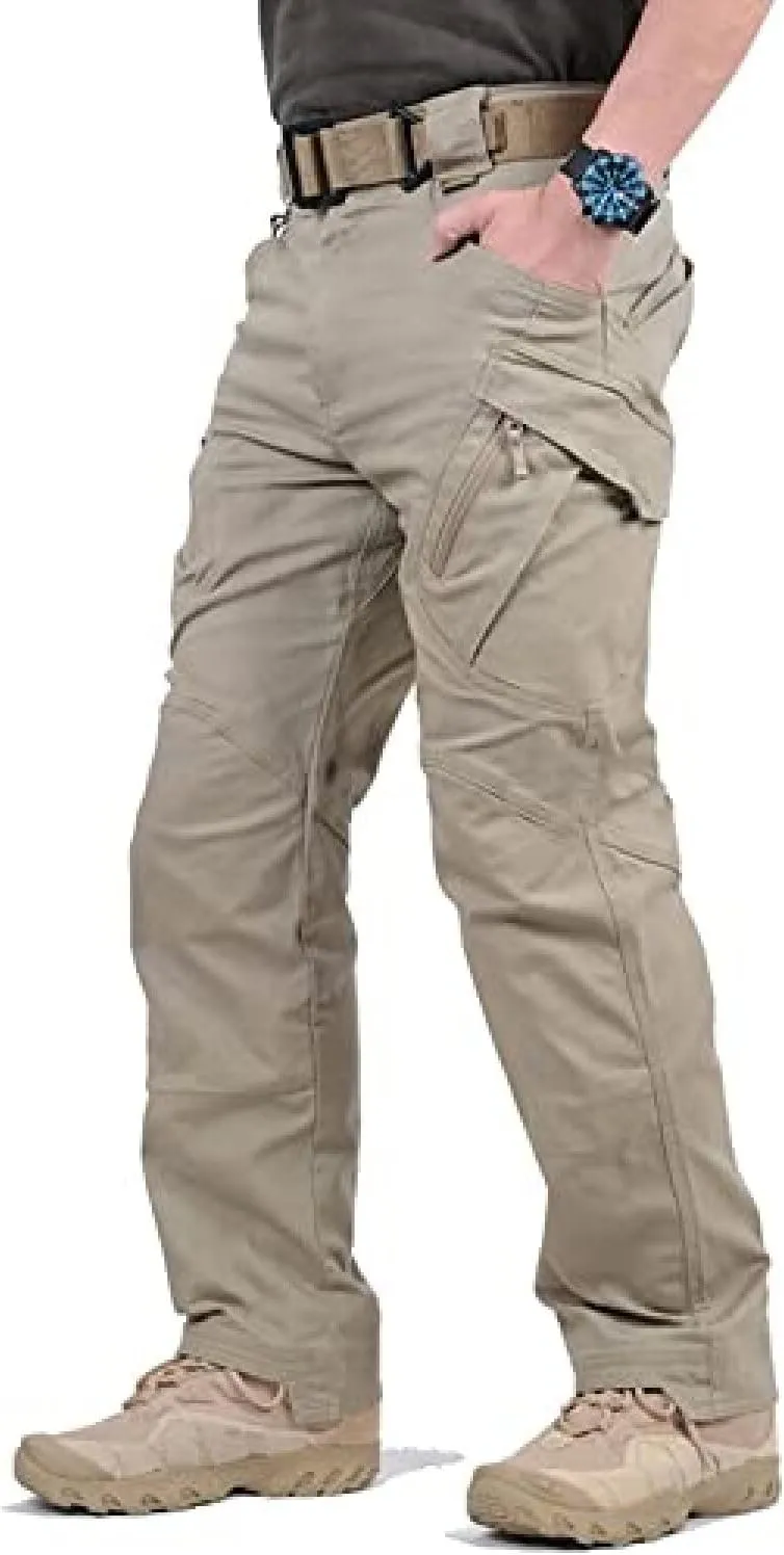 Soldier Tactical Waterproof Pants Outdoor Combat Hiking,Mens Ripstop Water Repellent Cargo Pants