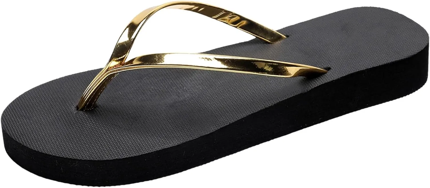 Women Shoes Flat Flip Flops Fashionable Soft Sole Outdoor Beach Flip Flops Women Slippers Memory Foam Furry