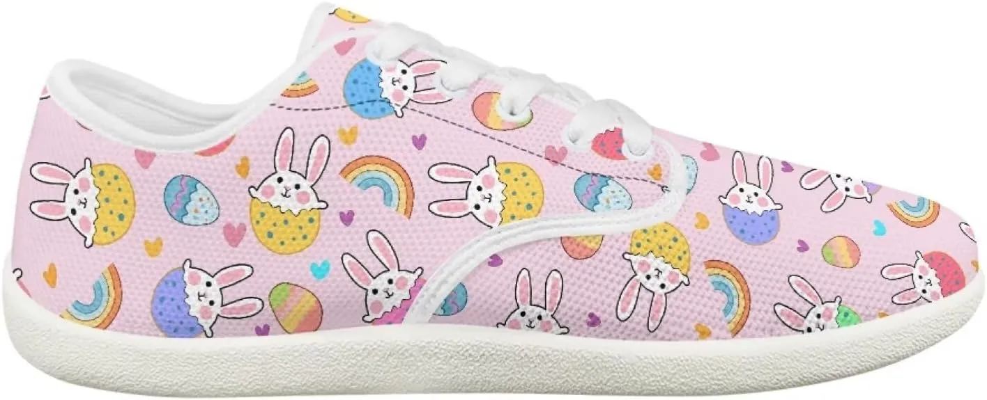 Women's Bunny Work Loafer Lace-Up Tennis Shoes Low Top Running Sneakers Driving Walking Shoe