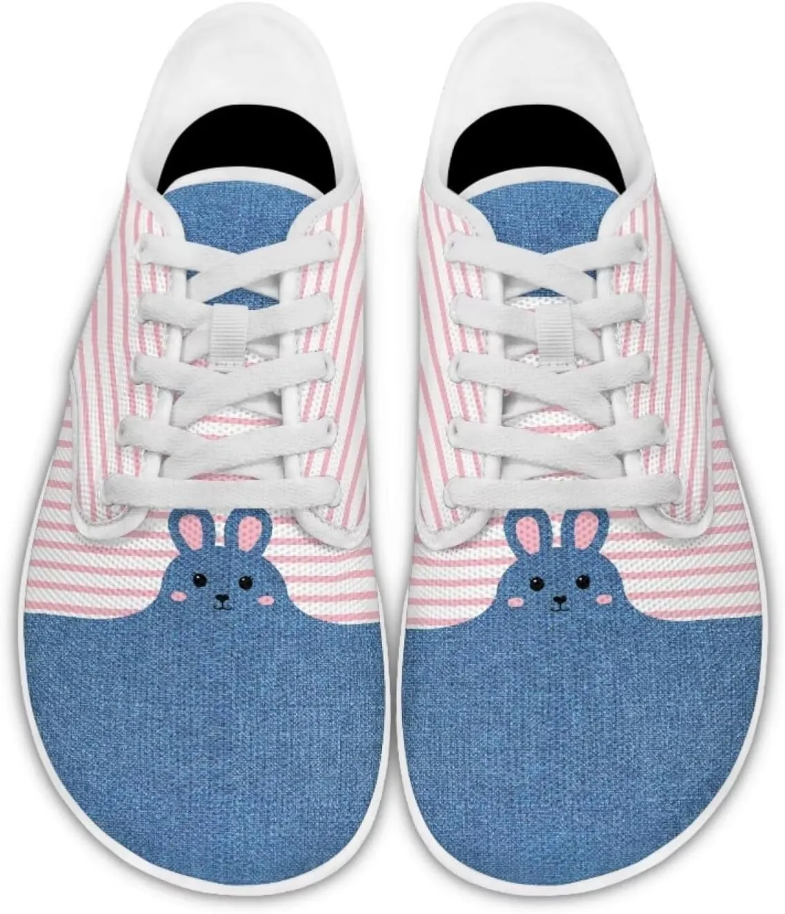 Women's Bunny Work Loafer Lace-Up Tennis Shoes Low Top Running Sneakers Driving Walking Shoe