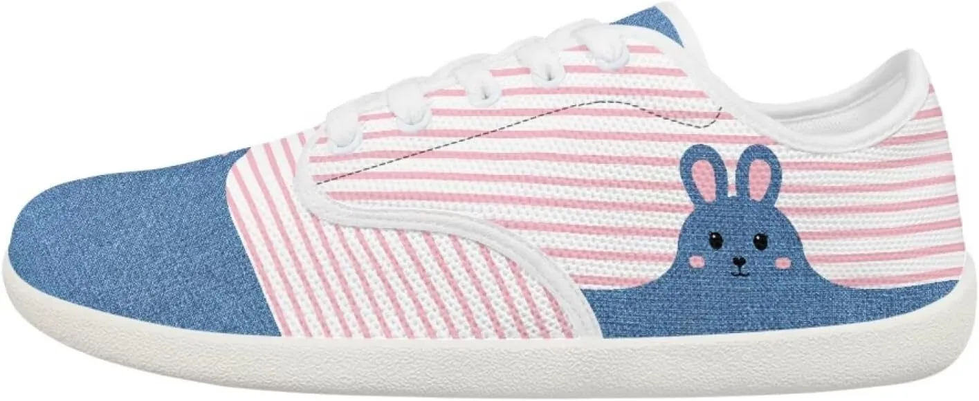 Women's Bunny Work Loafer Lace-Up Tennis Shoes Low Top Running Sneakers Driving Walking Shoe