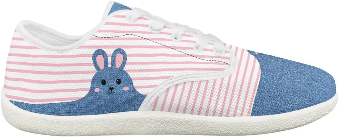 Women's Bunny Work Loafer Lace-Up Tennis Shoes Low Top Running Sneakers Driving Walking Shoe