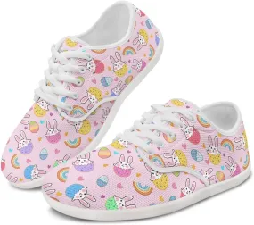 Women's Bunny Work Loafer Lace-Up Tennis Shoes Low Top Running Sneakers Driving Walking Shoe