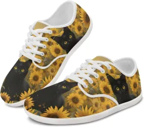 Women's Cat Running Barefoot Sneakers Casual Leisure Driving Loafers Lace-Up Outdoor Walking Shoes