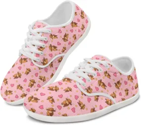 Women's Highland Cattle Running Shoe Leisure Business Loafer Flat Outdoor Walking Platform Sneaker